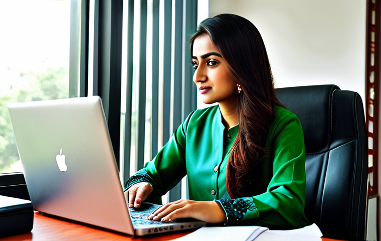 마인드맵으로 자신의 강점 인식하기 - **

"A confident Pakistani businesswoman in a vibrant, yet modest shalwar kameez, working on a lapto...