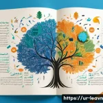 Home 20 초보자를 위한 마인드맵 작성 가이드 - A vibrant and detailed mind map illustration centered around the theme "تعلیمی ترقی" (Educational De...